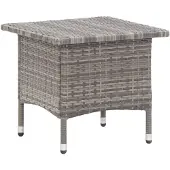 vidaXL Beistelltisch Grau 50x50x47 cm Poly Rattan