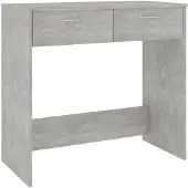 Möbelando Schreibtisch "Jeggeleben" aus Spanplatte in Betongrau. Abmessungen (L/B/H) 80x40x75 cm