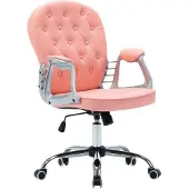 vidaXL Bürodrehstuhl Rosa Kunstleder