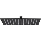 vidaXL Regenbrause Edelstahl 40x40 cm Quadrat Schwarz
