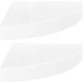vidaXL - Eckregale - schwebend - 2 - Stück - 25x25x3,8 - cm - MDF - hochglanz - weiß