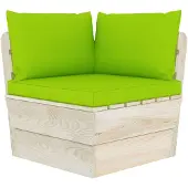 vidaXL Garten-Paletten-Ecksofa mit Kissen Imprägniertes Fichtenholz