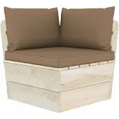 vidaXL Garten-Paletten-Ecksofa mit Kissen Imprägniertes Fichtenholz