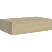 vidaXL - Wandregal - mit - Schublade - 40x23,5x10 - cm - MDF - eichenfarbig