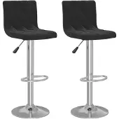 vidaXL Barhocker 2 Stk. Schwarz Samt