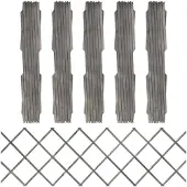 vidaXL Rankzäune 5 Stk. Grau Massivholz Tanne 180x60 cm