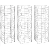 vidaXL Gabionen-Hochbeete 3 Stk. 30x30x100 cm Eisen