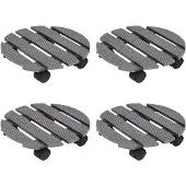 vidaXL Pflanzenroller 4 Stk. Grau Ø30x7,5 cm WPC