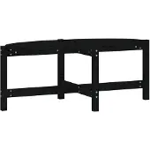 vidaXL Couchtisch Schwarz 118x63x45 cm Massivholz Kiefer