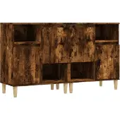 vidaXL Sideboards 2 Stk. Räuchereiche 60x35x70 cm Holzwerkstoff