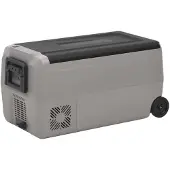 vidaXL Kühlbox mit Rollen und Griff Schwarz & Grau 36 L PP & PE