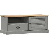 vidaXL TV-Schrank VIGO Grau 106x40x40 cm Massivholz Kiefer
