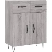 vidaXL Sideboard Grau Sonoma 69,5x34x90 cm Holzwerkstoff