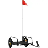 vidaXL Fahrradanhänger Schwarz 122x53x31 cm Eisen