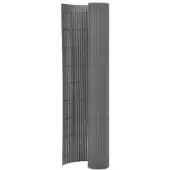 vidaXL Gartenzaun Doppelseitig 110x500 cm Grau