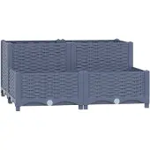 vidaXL Hochbeet 80x80x38 cm Polypropylen