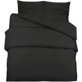 vidaXL Bettwäsche-Set Schwarz 135x200 cm Leichte Mikrofaser