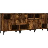 vidaXL Sideboards 3 Stk. Räuchereiche 60x35x70 cm Holzwerkstoff