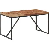 vidaXL Esstisch 140x70x76 cm Massivholz Akazie und Mango