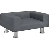 vidaXL Hundebett Dunkelgrau 50x40x26,5 cm Samt
