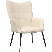 vidaXL Relaxsessel Creme Stoff