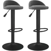 vidaXL Barhocker 2 Stk. Dunkelgrau Samt