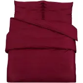 vidaXL Bettwäsche-Set Bordeauxrot 200x200 cm Baumwolle