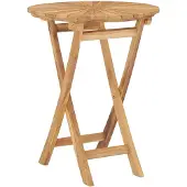 vidaXL Gartentisch Klappbar Ø 60 cm Massivholz Teak
