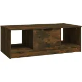 vidaXL Couchtisch Räuchereiche 102x50x36 cm Holzwerkstoff