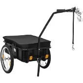 vidaXL Fahrradanhänger und Handwagen 155x60x83 cm Stahl Schwarz