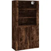 vidaXL Highboard Räuchereiche Holzwerkstoff