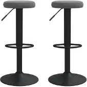 vidaXL Barhocker 2 Stk. Dunkelgrau Samt