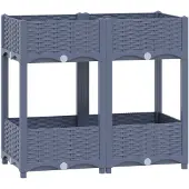 vidaXL Hochbeet 80x40x71 cm Polypropylen