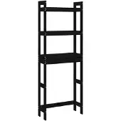 vidaXL vidaXL-Toiletrek-63x26x171-cm-massiv-grünholz-schwarz