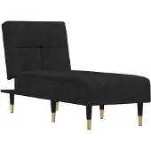 vidaXL Chaiselongue Schwarz Samt