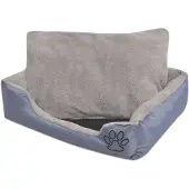vidaXL Hundebett mit gepolstertem Kissen Größe XL Grau