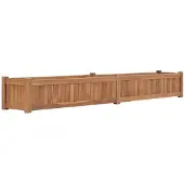 vidaXL Hochbeet 200x30x25 cm Massivholz Teak