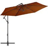 vidaXL Ampelschirm mit Aluminium-Mast 300 cm Terrakotta
