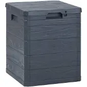 vidaXL Garten-Aufbewahrungsbox 90 L Anthrazit
