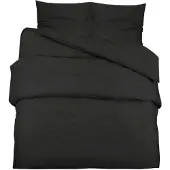 vidaXL Bettwäsche-Set Schwarz 135x200 cm Baumwolle