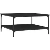 vidaXL Couchtisch Schwarz 80x80x40 cm Holzwerkstoff