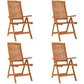 vidaXL Klappbare Gartenstühle 4 Stk. Massivholz Eukalyptus
