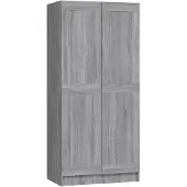 vidaXL Kleiderschrank Grau Sonoma 82,5x51,5x180 cm Holzwerkstoff