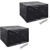 vidaXL Abdeckungen Für Gartenmöbel 113x113x73 Cm 2 Einheiten Person Poly Rattan 113x113x73 Cm