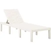 vidaXL Sonnenliege Kunststoff Weiß