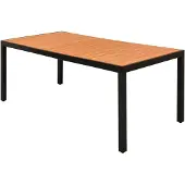 vidaXL Gartentisch Braun 185x90x74 cm Aluminium und WPC
