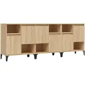 vidaXL Sideboards 3 Stk. Sonoma-Eiche 60x35x70 cm Holzwerkstoff