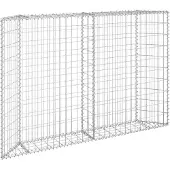 vidaXL Gabionen-Hochbeet Trapezform Verzinkter Stahl 150x20x100 cm