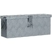 vidaXL Aluminiumkiste 48,5 x 14 x 20 cm Silbern