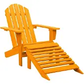 vidaXL Adirondack-Gartenstuhl mit Fußteil Massivholz Tanne Orange